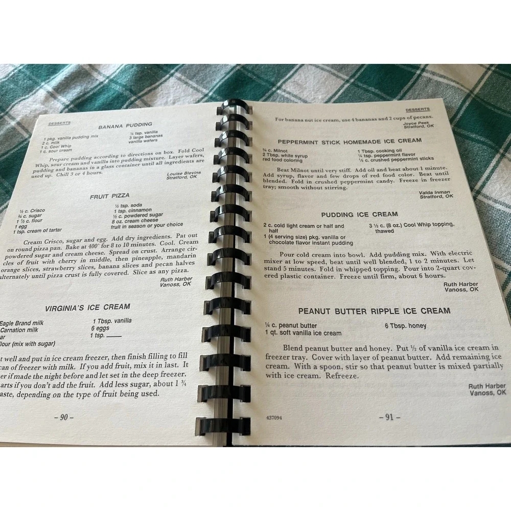 Our Daily Bread Cookbook Recipe Pentecostal Holiness Church Stratford Oklahoma